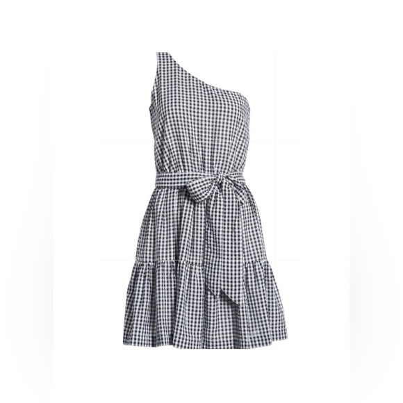 Vineyard Vines Gingham One-Shoulder Dress | Size 14 - Picture 1 of 9